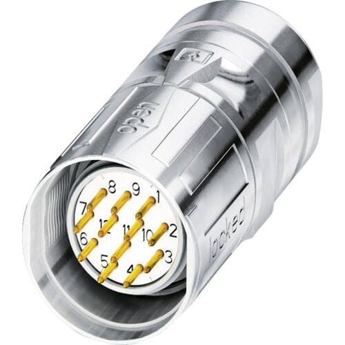 M23 kabelconnector 1619519 CA-12P1N8A8007S Zilver Phoenix Contact Inhoud: 1 stuk(s)