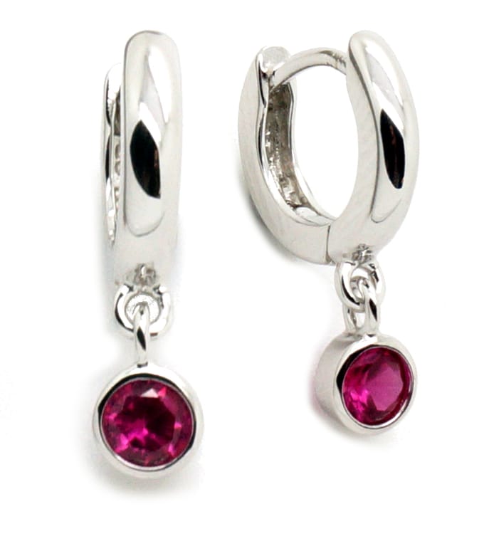 Orphelia Silver 925 Zo-6075 Kids Earring oorring + Circle Fuchsia Zirc