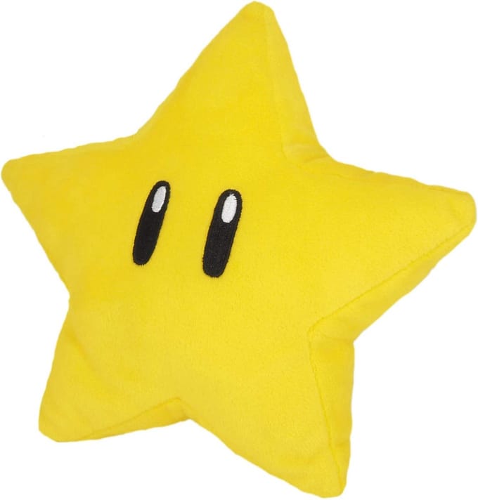 Super Mario Plush Figure Super Star 18 cm