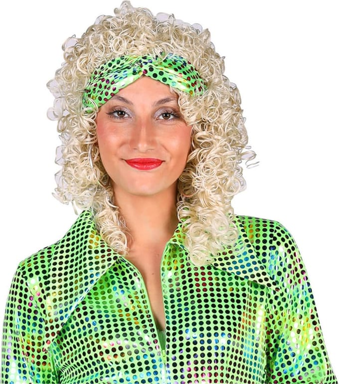 Haarband Disco - Hoofdband - Hippie - Groen - One Size - Een Stuk