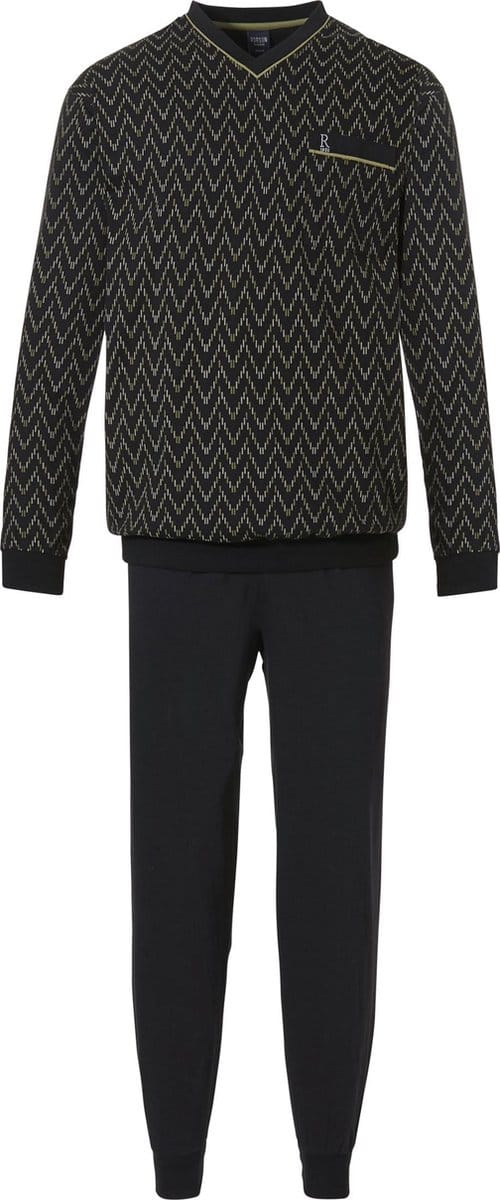 Robson M PY without button Mannen Pyjamaset - Donkerblauw - Maat 50