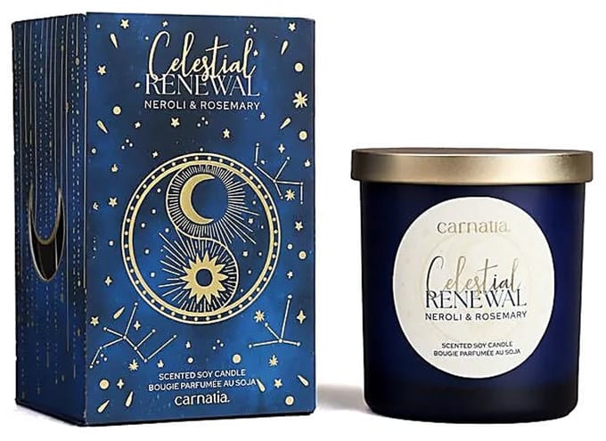 Carnatia Starry Spell sojakaars glas Celestial Renewal – Ø8 cm x 9 cm