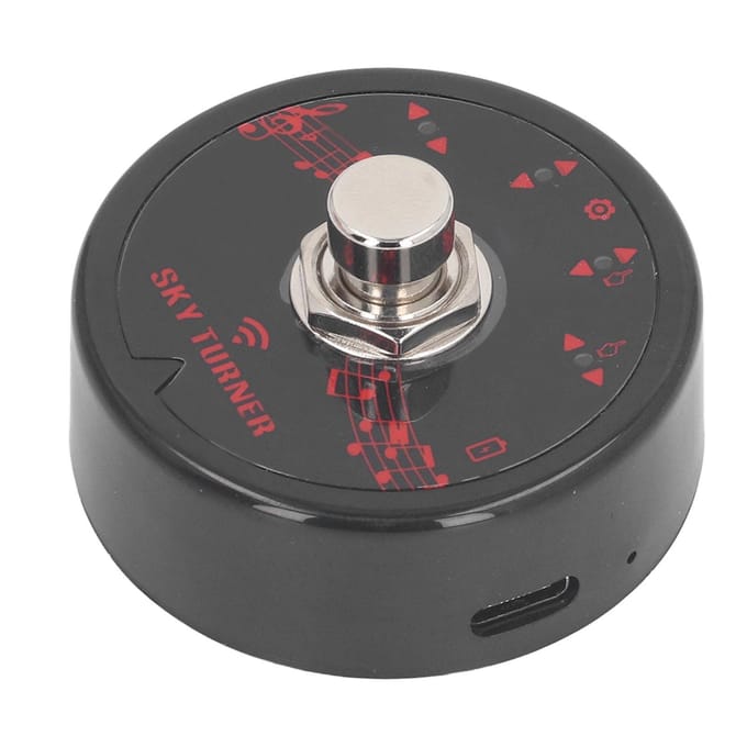 Paginaomslaander Pedaal Draagbaar Bluetooth Voetschakeling Draadloos Paginaomslaander Pedaal voor Optreden gray