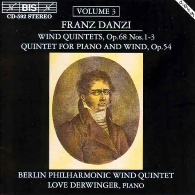 Love Derwinger, Berlin Philharmonic Wind Quintet - Danzi: Wind Quintet In A Major, Op. 68 No. 1-3 (CD)