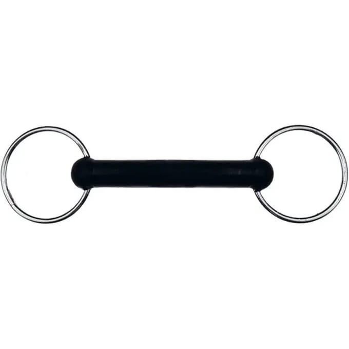2 ring bit voor rechte rubberen paarden Feeling