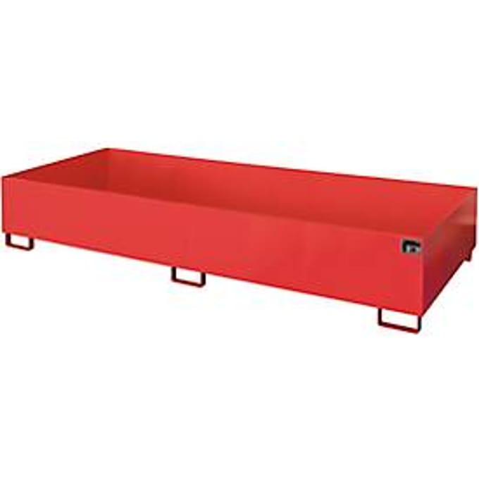 Stellinglekbak type RW/RW 3300-3, zonder rooster, rood RAL3000