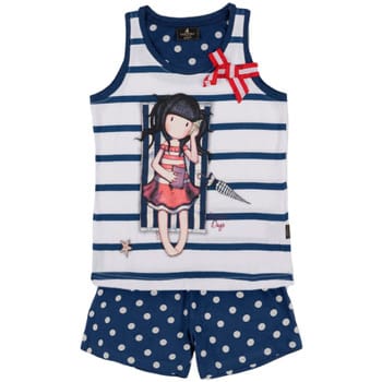 Pyjama-sets Admas Pyjamashort tanktop Summer Days Santoro navy