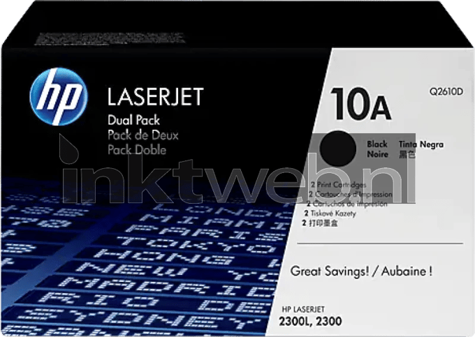 HP 10A (Dual pack) zwart (Origineel)