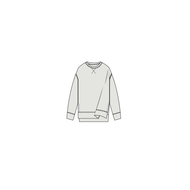 Sweaty Betty After Class Longline Sweatshirt WIT - Maat M