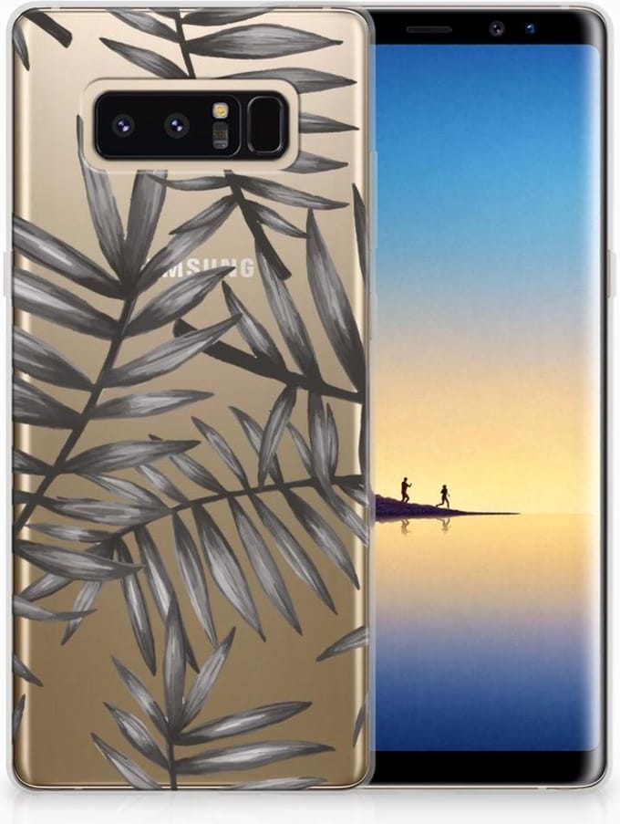 Samsung Galaxy Note 8 TPU Case Leaves Grey