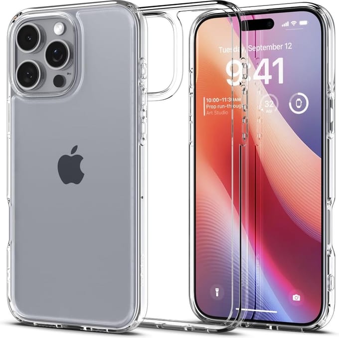Spigen Geschikt voor Apple iPhone 16 Pro Max - Ultra Hybrid - Back Cover Hoesje - Transparant