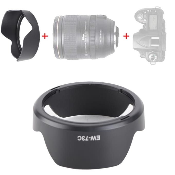 EW‑73C Kwaliteit Draagbare Plastic Camera Lenskap Zonnekap voor EF S 10‑18mm F4.5‑5.6 IS STM gray