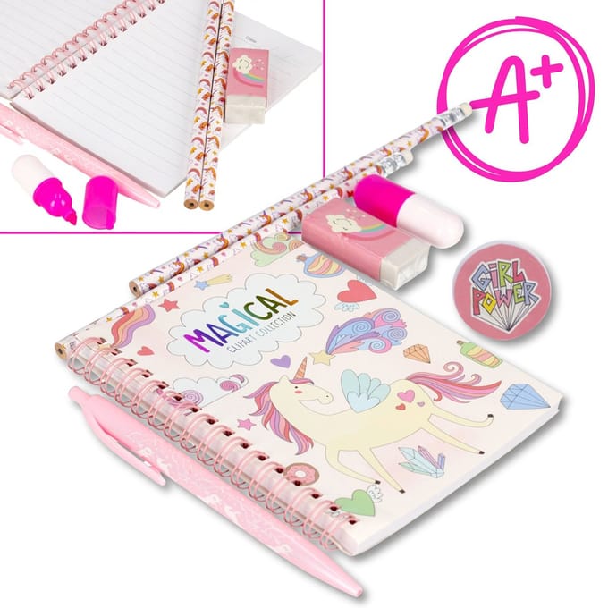 Eenhoorn Schoolset, Schoolbenodigdhedenset voor Meisjes