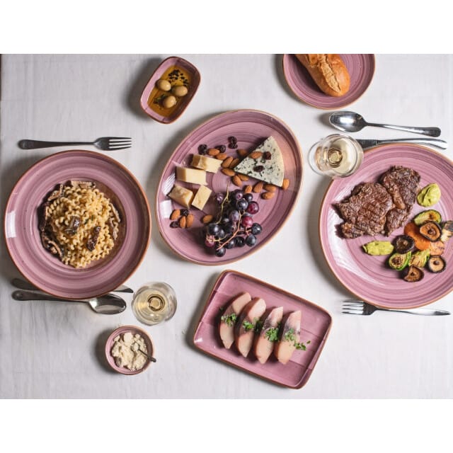 Bonna Pastabord - Aura Blackberry - Porselein - 27 cm (400cc) - set van 2