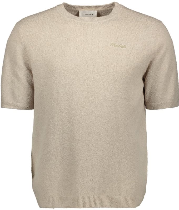 Pure Path Trui Towel Soft Boucle Knitted 26010819 46 Sand Mannen Maat - XL