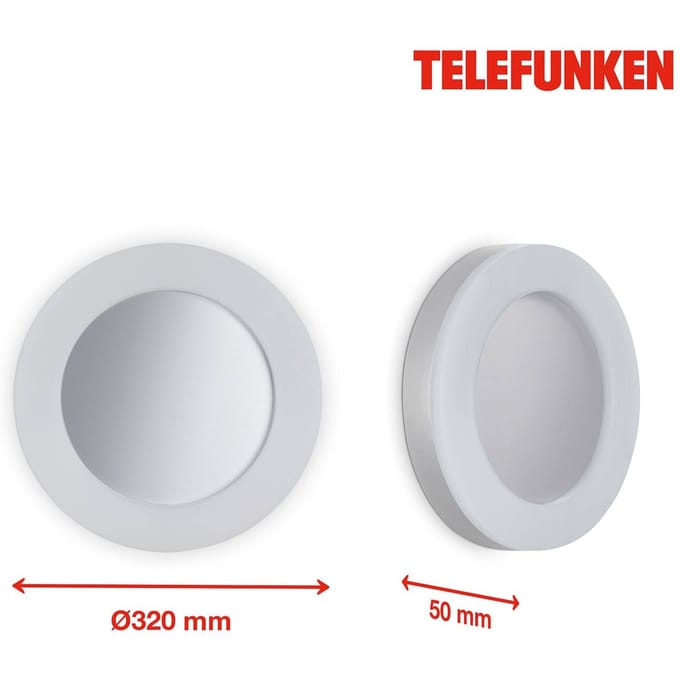 Telefunken Rixi LED buitenwandlamp, wit