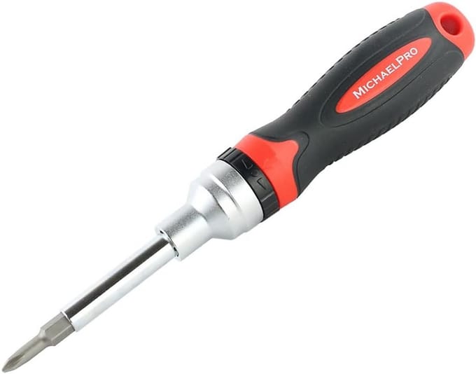 Gecombineerde Ratelschroevendraaier 7-in-1 met Bits en Moer Driver