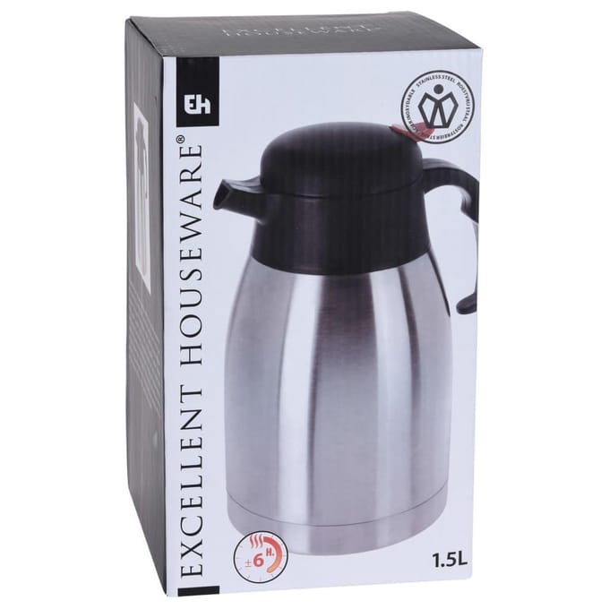 Thermoskan RVS - 1,5 Liter - Dubbelwandig