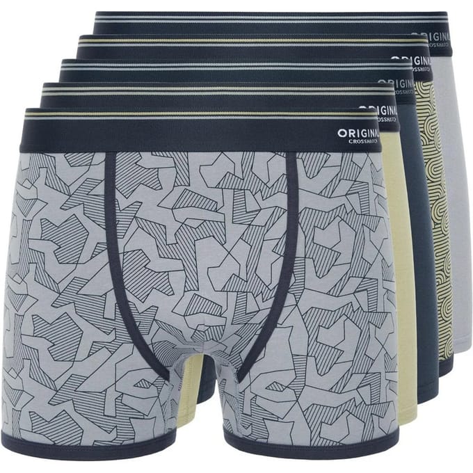 Crosshatch Heren Spherigon Boxershorts (Set van 5) (Groen/blauw)