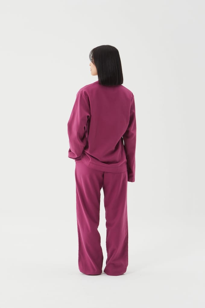 Tekla Unisex Flannel, Pyjamas Pants Grape Größe: S | Nachtwäsche Outlet | Unisex | Violett