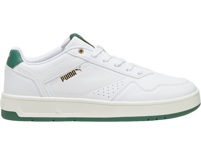 PUMA Court Classic Unisex Sneakers - PUMA White-Vine-PUMA Gold