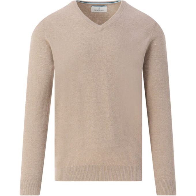 The BLUEPRINT Premium Trui V-hals Heren Beige