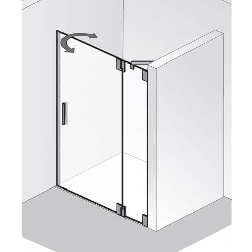 HSK K2 hinged door on side panel Door hinge right