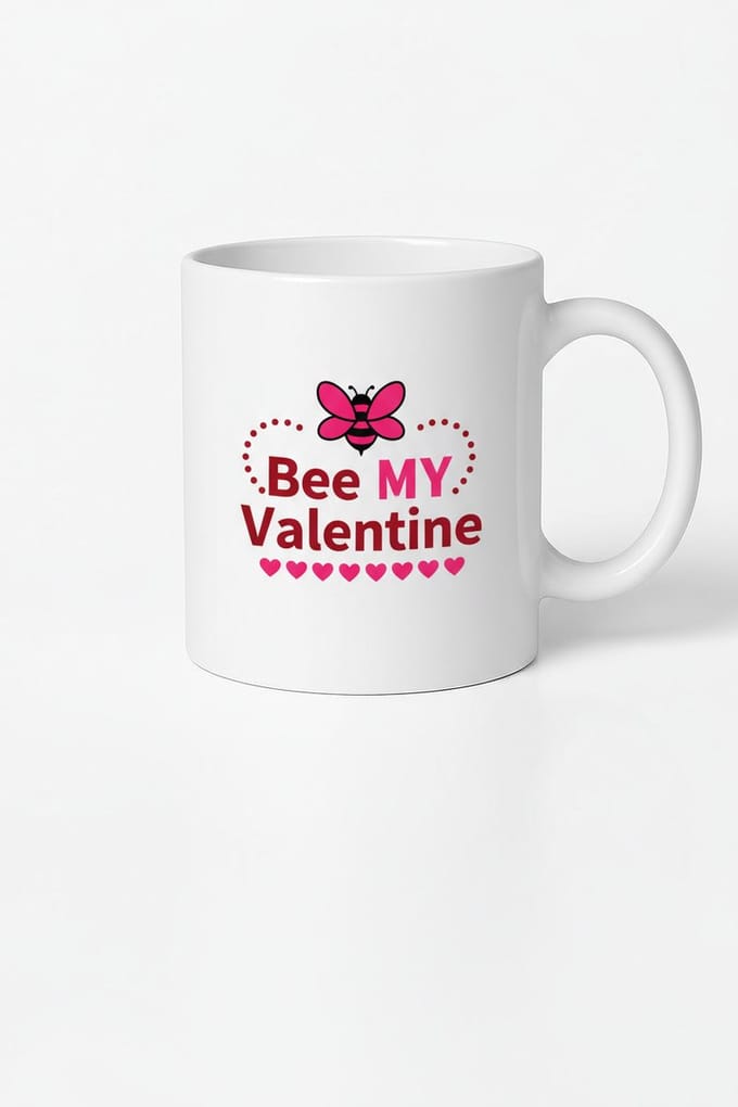 Valentijn Mok 'Bee MY Valentine' | Romantisch Cadeau met Bij Design | Liefdevolle Beker