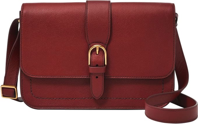 FOSSIL Schoudertas Zoey Large Crossbody Scarlet Donkerrood