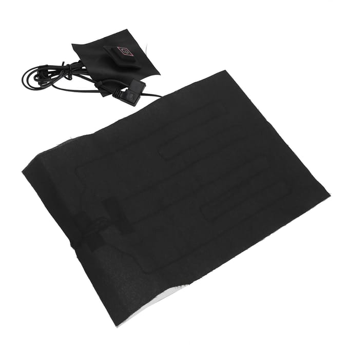 Temperatuur Verstelbaar Elektrisch Verwarmingsblad USB Verwarmingskussen voor Kleding Vest (Met Switch) black