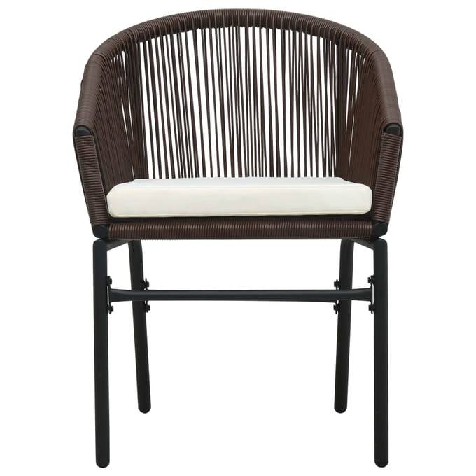 vidaXL - Tuinstoelen - 2 - st - PE-rattan - bruin