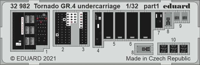 Eduard Modelbouwdecoratie - 32982 Tornado GR.4 Undercarriage for Photo-etch