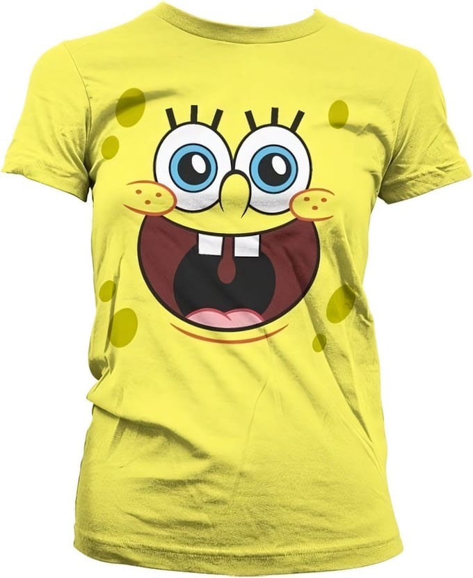 SpongeBob SquarePants Dames Tshirt -XL- Sponge Happy Face Geel