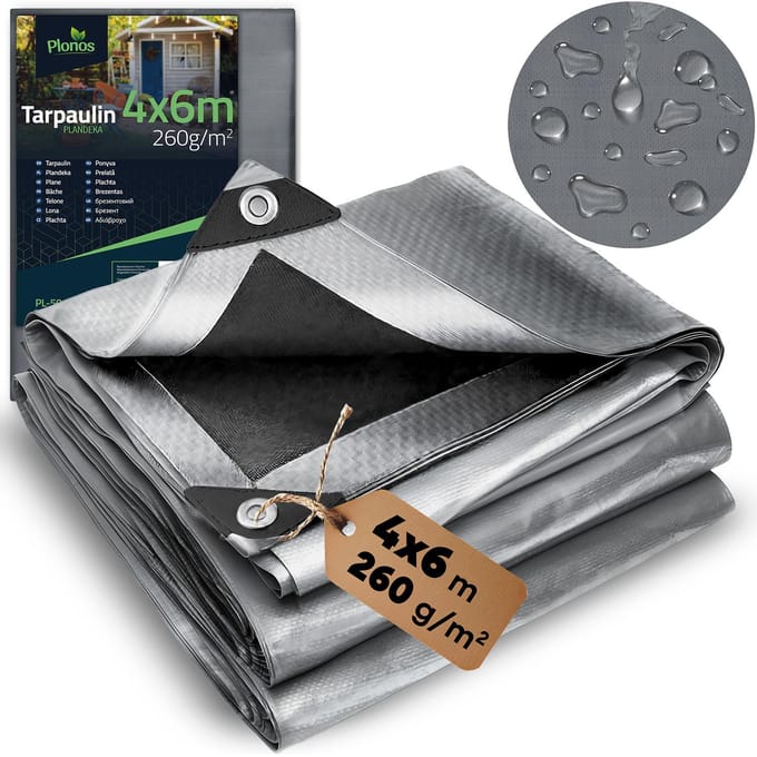 Zeildoek 600 x 400 cm 260 g/m2 Plonos PL-501