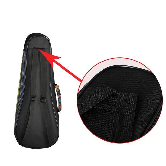 21  Sopraan Ukelele Ukelele Uke Tas Rugzak Koffer Verstelbare Schouderband black
