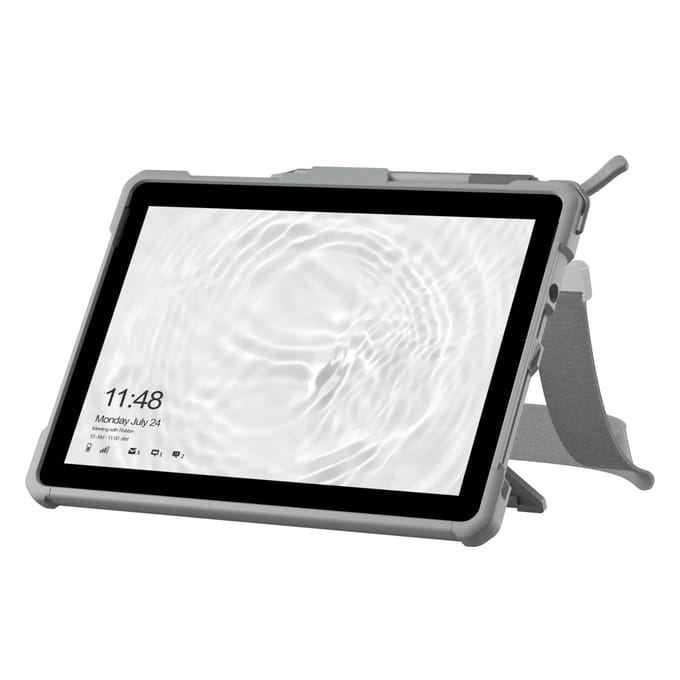 UAG Plasma Healthcare backcover met strap en schouderband voor de Microsoft Surface Go / Go 2 / Go 3 / Go 4 - Wit / Grijs