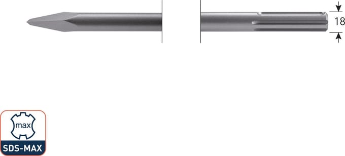 SDS-MAX Puntbeitel 280mm - 2151005