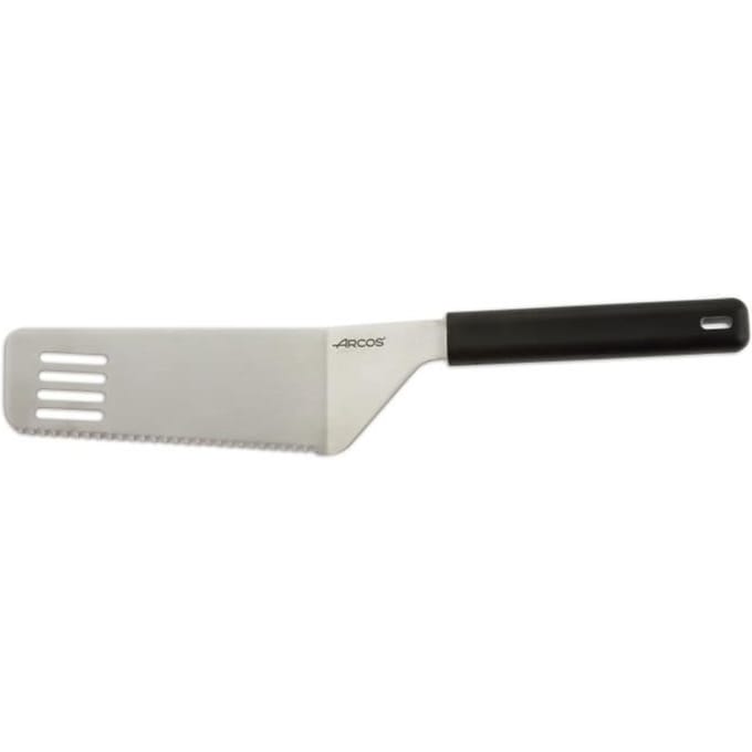 Pelle coudée à gâteaux et tartes lame en acier inoxydable 16 cm manche noir-