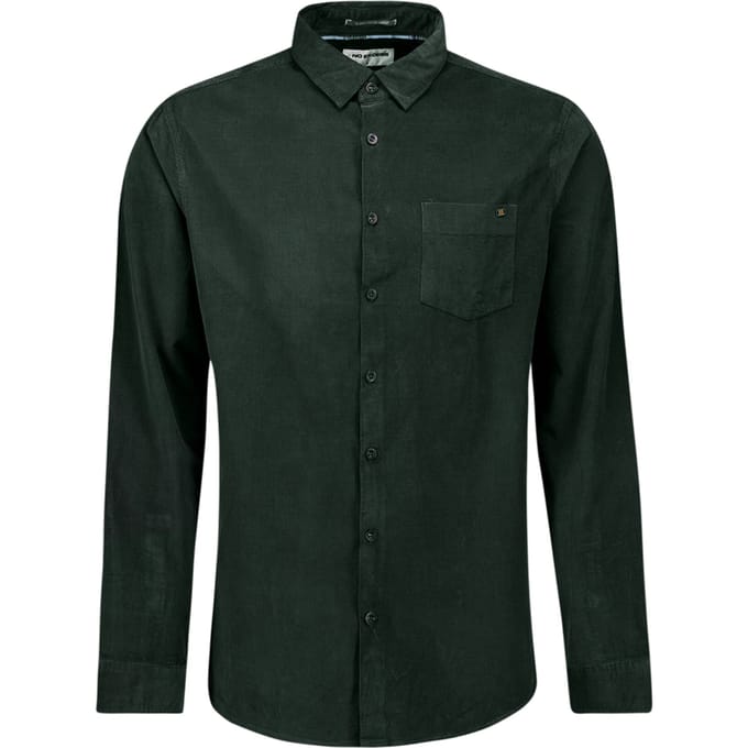 No Excess Shirt Corduroy Solid Dark Steel Größe: M | Casual hemden Outlet | Herren
