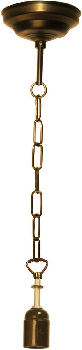 Lumilamp Snoerpendel Ketting Tiffany 100 cm Bruin Metaal