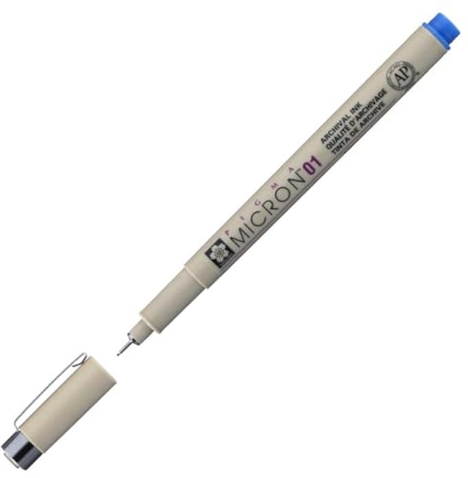 Dailygoods - Pigma Micron 01 - 0,25 mm Waterproof Fineliner - Blauw