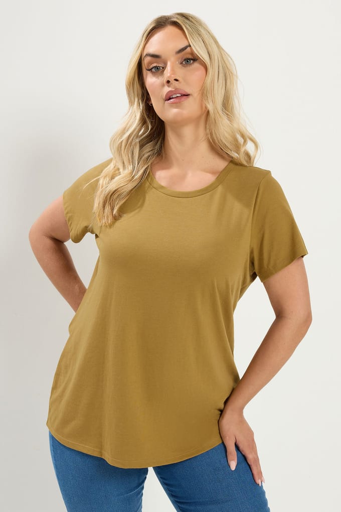 Yours 3Pack Groene En Paarse Core Basic Tshirts Size 42