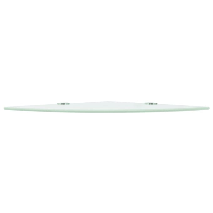 vidaXL - Hoekschap - met - chromen - dragers - wit - 35x35 - cm - glas