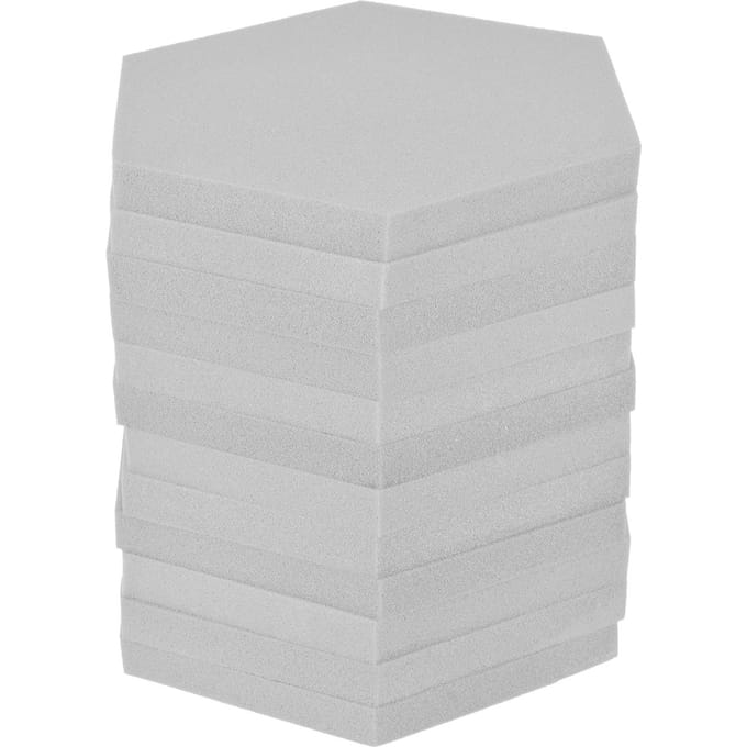 Pack de 12 mousses acoustiques Studio, panneaux d'absorption acoustique, carreaux d'isolation à haute densité Type 3 gris clair