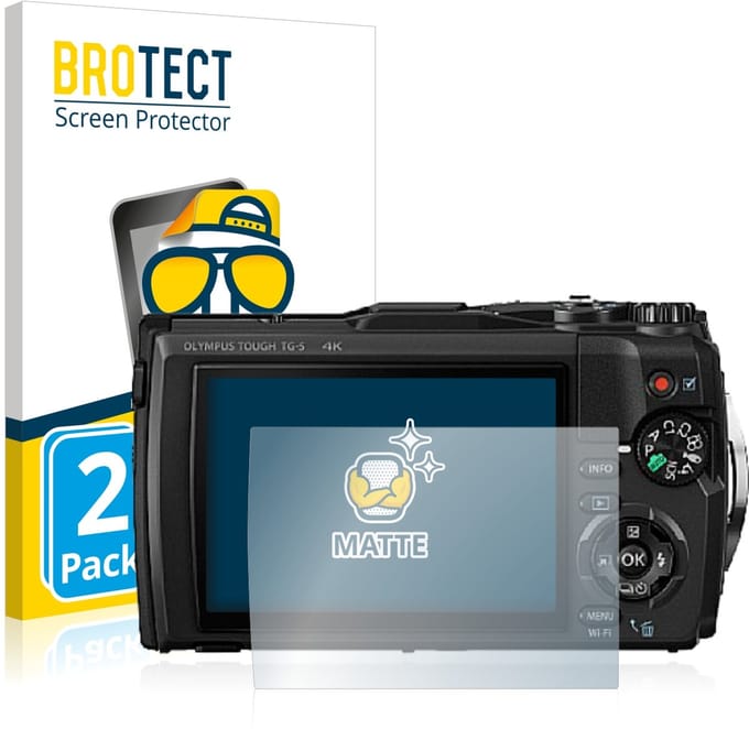 BROTECT - Screenprotector voor Olympus Tough TG-5 - Folie Beschermfolie matte 2 Stuks