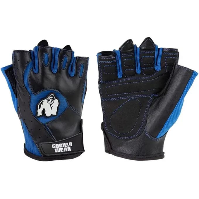 Gorilla Wear Mitchell Training Handschoenen - Zwart/Blauw - M