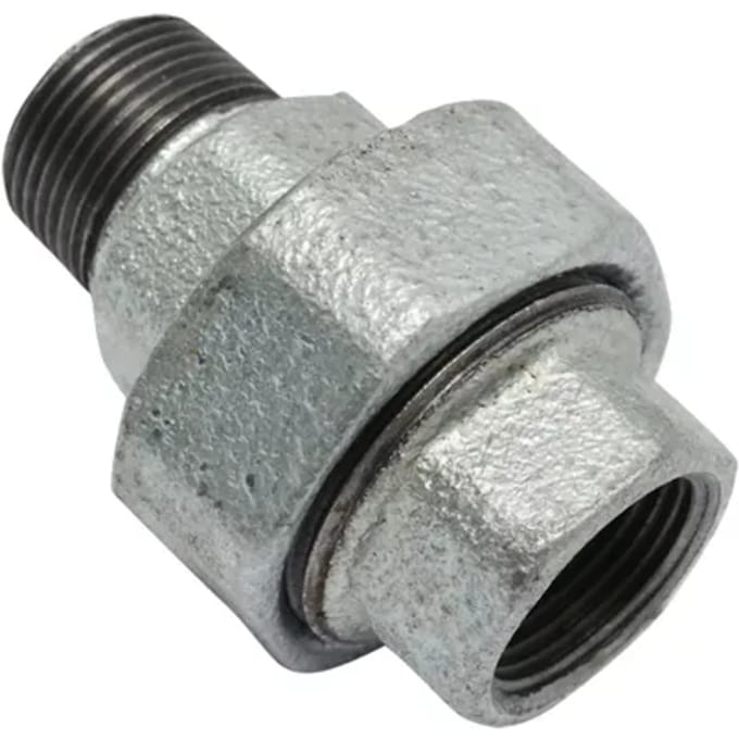 Sanivesk Galva Recht 3-delig Verloop 3/4"fx3/4"m