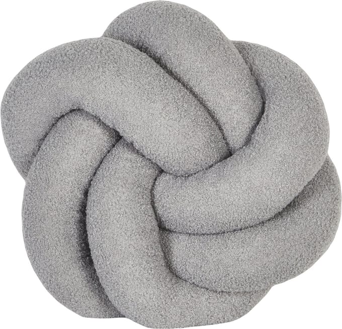 ANGELONIA - Sierkussen - Grijs - 45 x 45 cm - Bouclé
