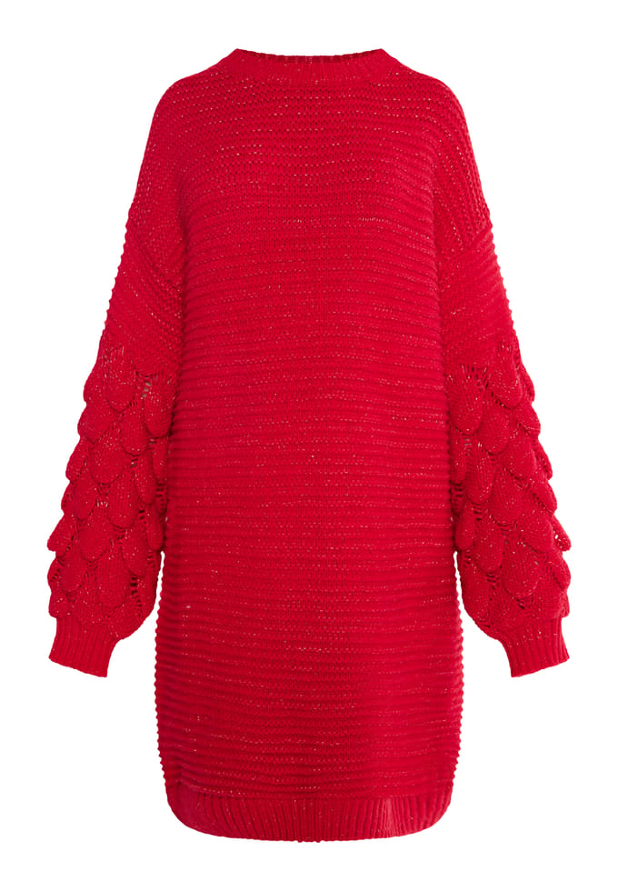 IZIA Gebreide jurk Dames rood