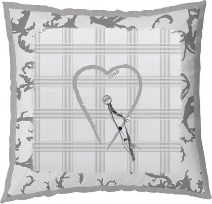Stapelgoed Sweet Heartz - Sierkussen - Grijs - 75x75